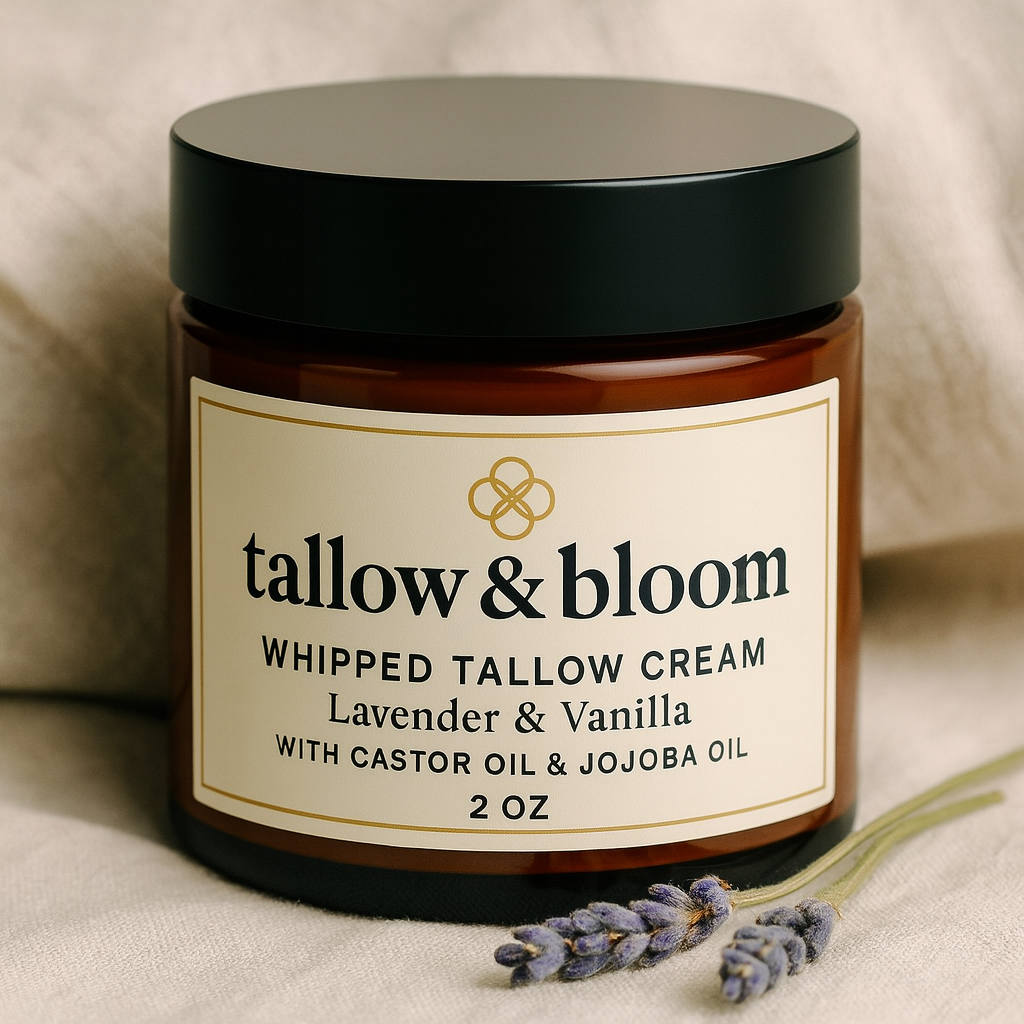 Whipped Tallow Cream Body Balm - 100% Natural Face & Body Moisturizer | 2oz