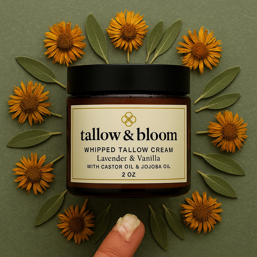 Whipped Tallow Cream Body Balm - 100% Natural Face & Body Moisturizer | 2oz