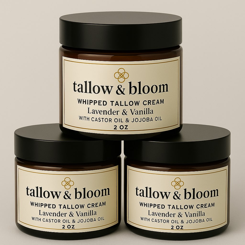 Whipped Tallow Cream Body Balm - 100% Natural Face & Body Moisturizer | 2oz