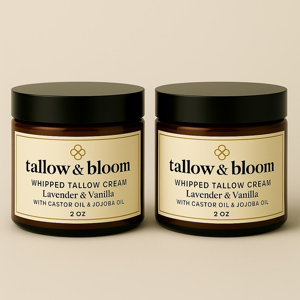Whipped Tallow Cream Body Balm - 100% Natural Face & Body Moisturizer | 2oz
