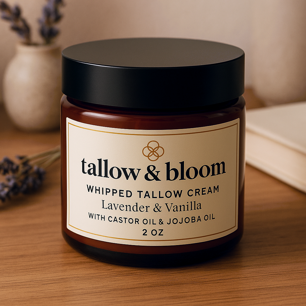Whipped Tallow Cream Body Balm - 100% Natural Face & Body Moisturizer | 2oz