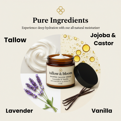 Whipped Tallow Cream For Sensitive Skin | Face & Body